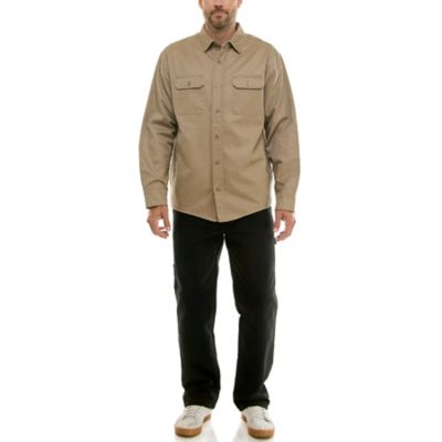 Image showing 6 th Hallstatt Men's Sueded Woven Shirt Jacket with Flannel Plaid Lining
