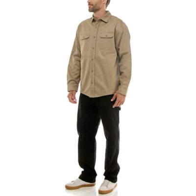 Image showing 7 th Hallstatt Men's Sueded Woven Shirt Jacket with Flannel Plaid Lining