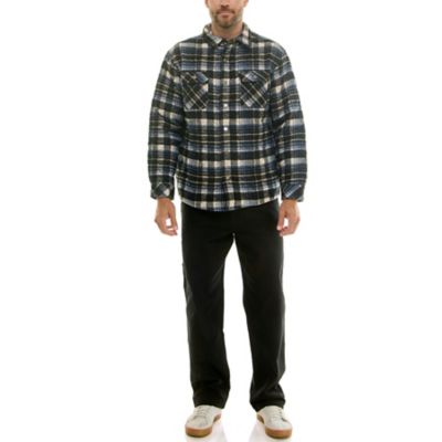 Image showing 6 th Hallstatt Men's Wool Content Quilted Plaid Shirt Jacket