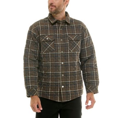 Image showing 0 th Hallstatt Men's Wool Content Quilted Plaid Shirt Jacket