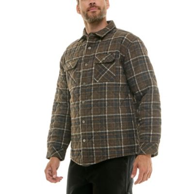 Image showing 1 th Hallstatt Men's Wool Content Quilted Plaid Shirt Jacket