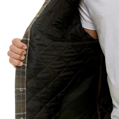 Image showing 5 th Hallstatt Men's Wool Content Quilted Plaid Shirt Jacket