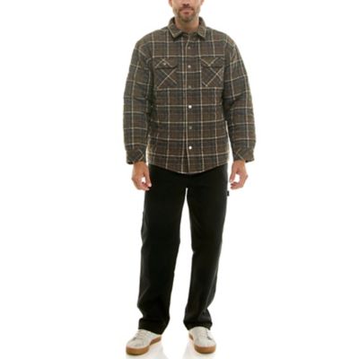 Image showing 6 th Hallstatt Men's Wool Content Quilted Plaid Shirt Jacket