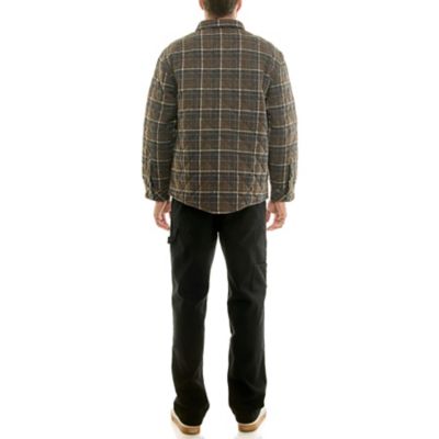 Image showing 8 th Hallstatt Men's Wool Content Quilted Plaid Shirt Jacket