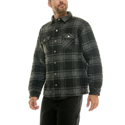 Image showing 1 th Hallstatt Men's Wool Content Quilted Plaid Shirt Jacket