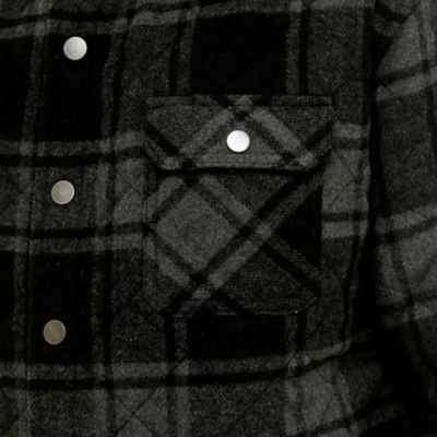 Image showing 4 th Hallstatt Men's Wool Content Quilted Plaid Shirt Jacket