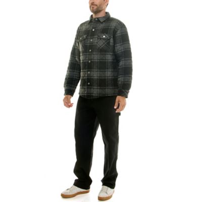 Image showing 7 th Hallstatt Men's Wool Content Quilted Plaid Shirt Jacket