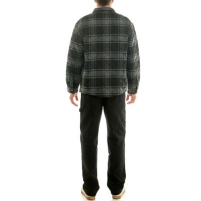 Image showing 8 th Hallstatt Men's Wool Content Quilted Plaid Shirt Jacket