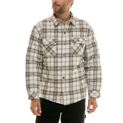 Hallstatt Men's Wool Content Quilted Plaid Shirt Jacket