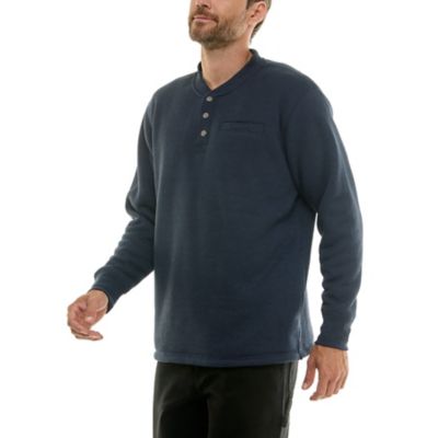 Image showing  Men's Sherpa-Lined Bonded Thermal Henley Pullover