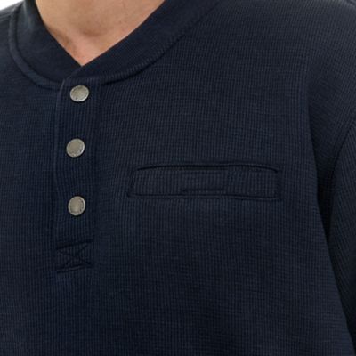 Image showing  Men's Sherpa-Lined Bonded Thermal Henley Pullover