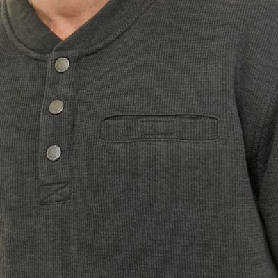 Image showing  Men's Sherpa-Lined Bonded Thermal Henley Pullover