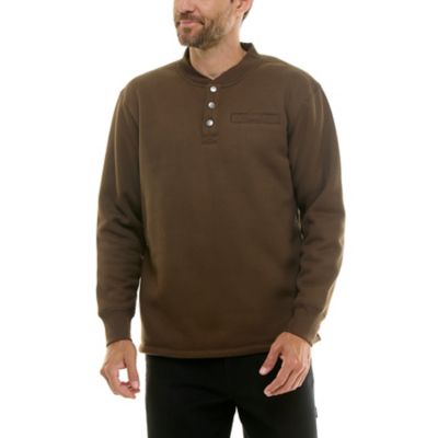 Image showing  Men's Sherpa-Lined Bonded Thermal Henley Pullover