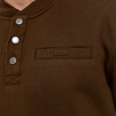 Image showing  Men's Sherpa-Lined Bonded Thermal Henley Pullover