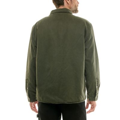 Image showing  Men's Sueded Woven Shirt Jacket with Sherpa Lining