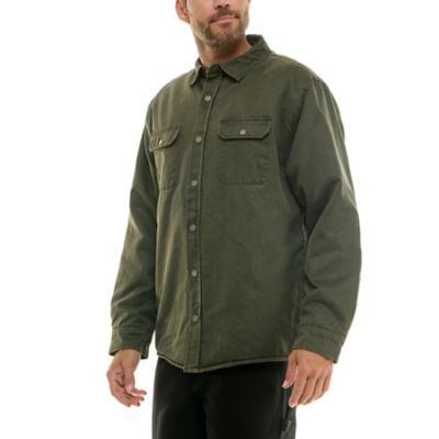 Image showing  Men's Sueded Woven Shirt Jacket with Sherpa Lining
