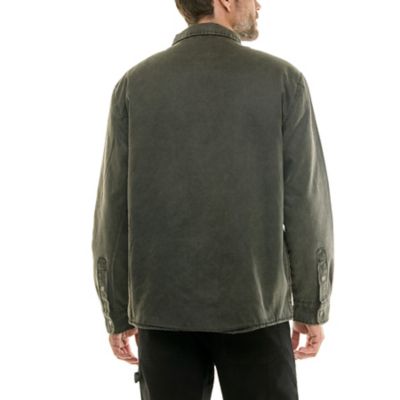Image showing  Men's Sueded Woven Shirt Jacket with Sherpa Lining