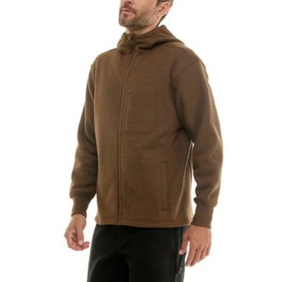 Image showing  Men's Sherpa-Lined Heather Thermal Hooded Full-Zip Shirt Jacket