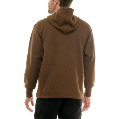 Image showing  Men's Sherpa-Lined Heather Thermal Hooded Full-Zip Shirt Jacket