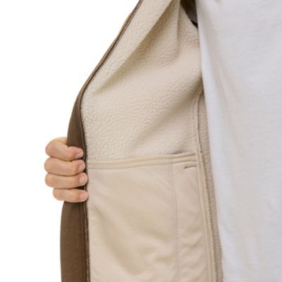 Image showing  Men's Sherpa-Lined Heather Thermal Hooded Full-Zip Shirt Jacket
