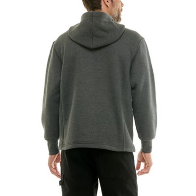 Image showing  Men's Sherpa-Lined Heather Thermal Hooded Full-Zip Shirt Jacket