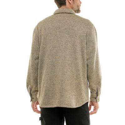 Image showing  Men's Sweater Fleece Snap Closure Shirt Jacket