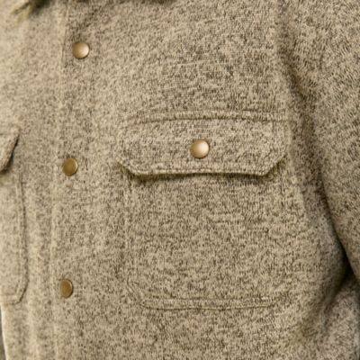 Image showing  Men's Sweater Fleece Snap Closure Shirt Jacket