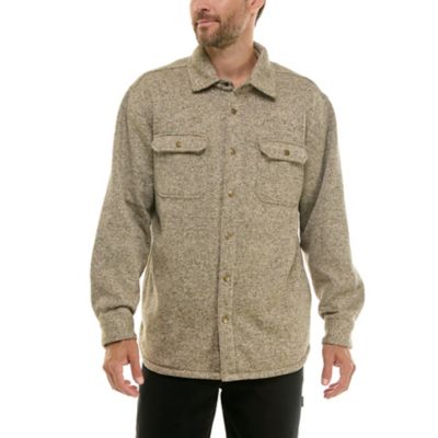 Image showing  Men's Sweater Fleece Snap Closure Shirt Jacket
