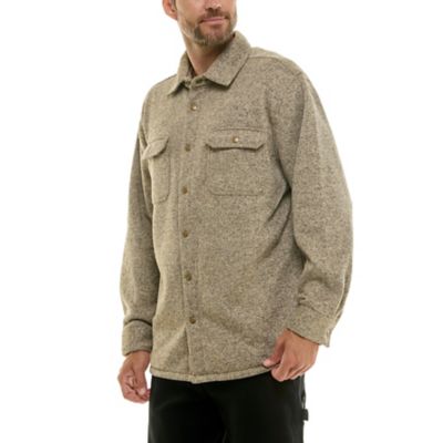 Image showing  Men's Sweater Fleece Snap Closure Shirt Jacket