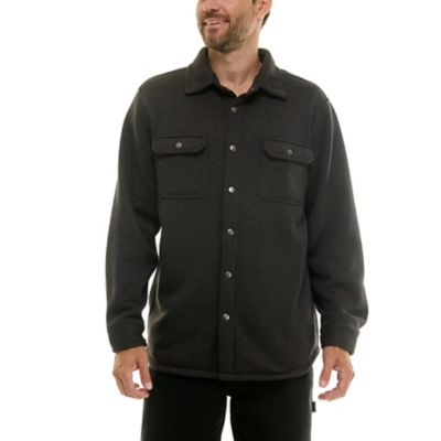 Image showing  Men's Sweater Fleece Snap Closure Shirt Jacket