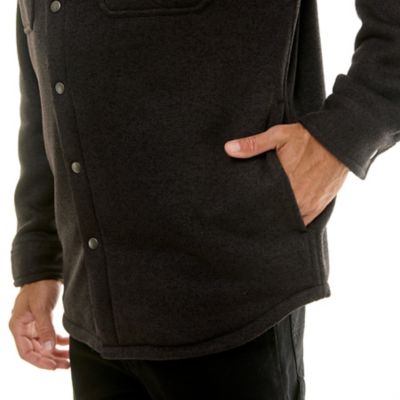 Image showing 5 th Hallstatt Men's Sweater Fleece Snap Closure Shirt Jacket