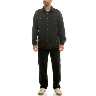 Image showing 6 th Hallstatt Men's Sweater Fleece Snap Closure Shirt Jacket