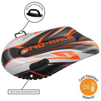 Image showing  CocoNut: 48 in. Toboggan Snow Sled - Orange Cyclone