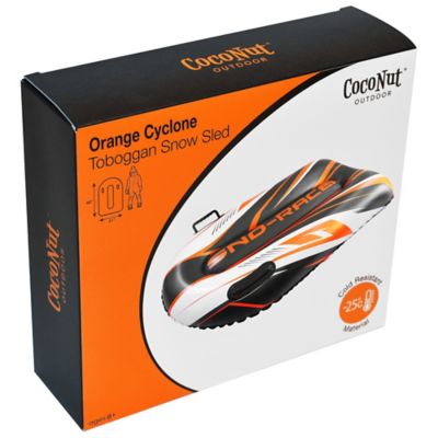 Image showing 5 th Salus CocoNut: 48 in. Toboggan Snow Sled - Orange Cyclone