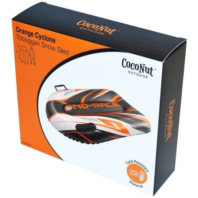 Image showing 6 th Salus CocoNut: 48 in. Toboggan Snow Sled - Orange Cyclone