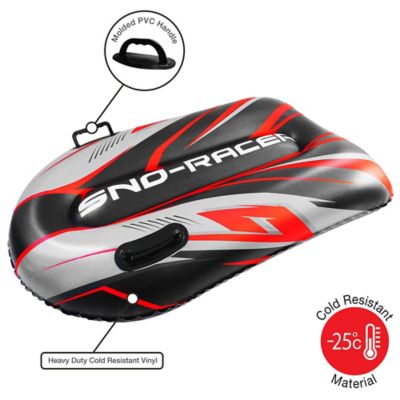 Image showing  CocoNut: 48 in. Toboggan Snow Sled - Red Twister