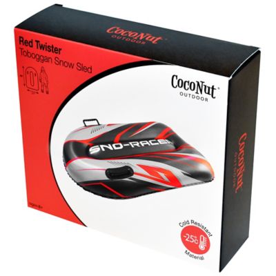 Image showing 6 th Salus CocoNut: 48 in. Toboggan Snow Sled - Red Twister