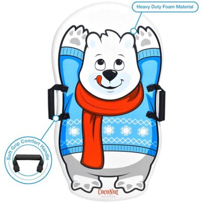 Image showing 7 th Salus CocoNut: Foam Sled 2 Pack - Polar Bear & Rocket Ship