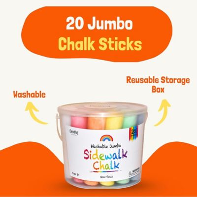 Image showing 1 th Salus CocoNut: Jumbo Sidewalk Chalk Bucket, 20 pc.