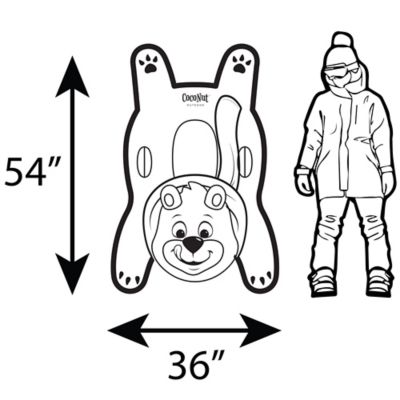 Image showing  CocoNut: 54 in. Snow Sled - Polar Bear Racer