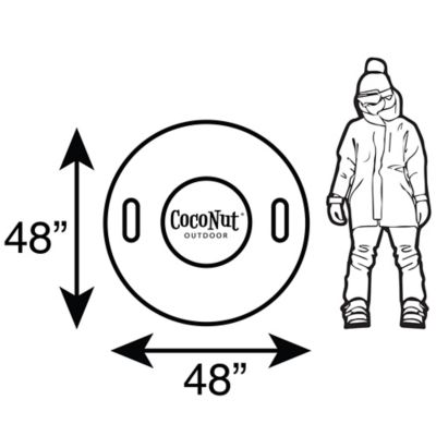 Image showing  CocoNut: 48 in. Jumbo Snow Tube - Ice Blue Polar Vortex