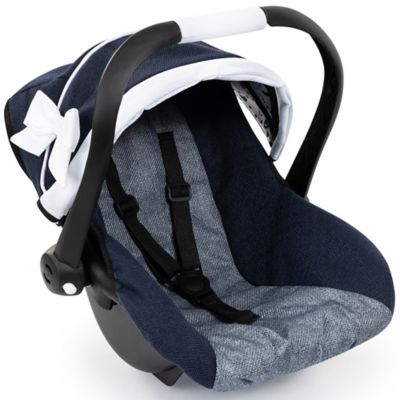 Bayer Deluxe Car Seat Navy Blue & White