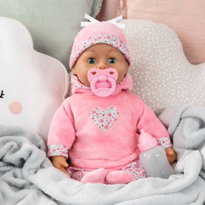 Image showing  First Words Baby Doll, 15 in. Pink & Hearts