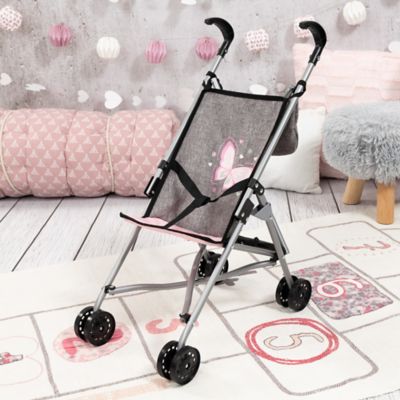 Image showing 4 th Bayer Buggy Grey, Pink, Butterfly