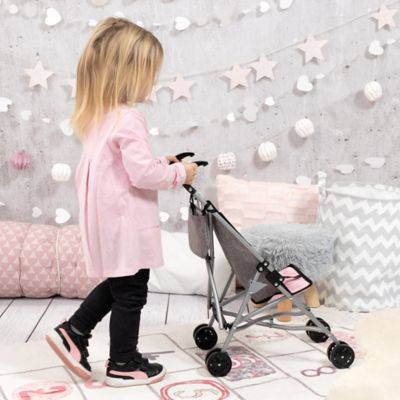 Image showing 5 th Bayer Buggy Grey, Pink, Butterfly