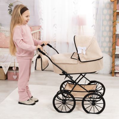 Image showing  Pram Classic - Beige & Black