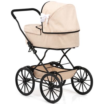 Image showing  Pram Classic - Beige & Black