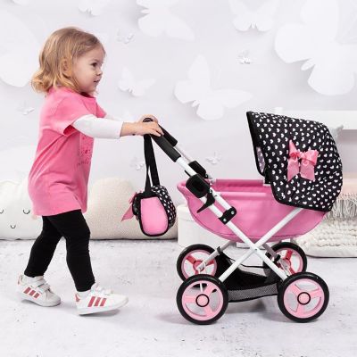 Image showing 1 th Bayer Pram Cosy - Black, Pink, Hearts