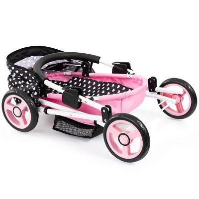 Image showing 4 th Bayer Pram Cosy - Black, Pink, Hearts