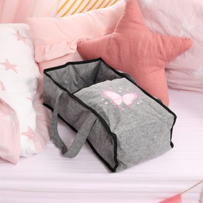 Image showing  Pram City Star - Grey, Pink, Butterfly